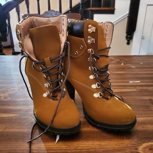 Women's biker booties.